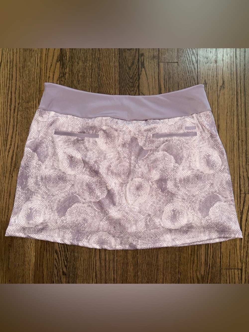 adidas Lilac Floral Circle-Print Skort - Picture 2 of 4